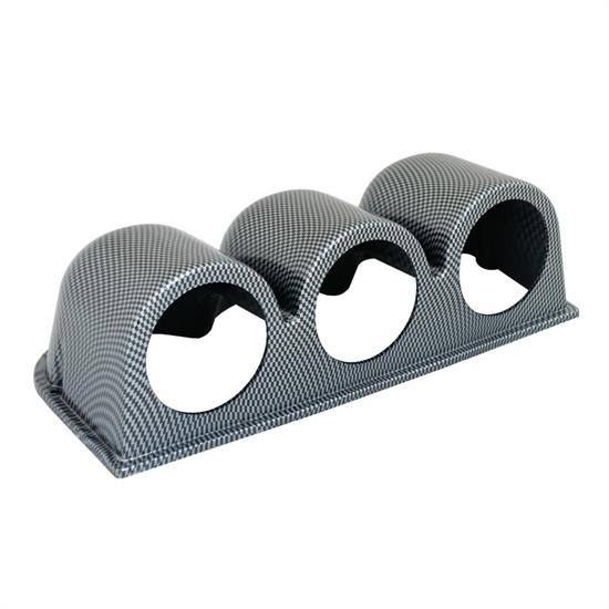 Gauge holders horizontal 3 holes carbon look