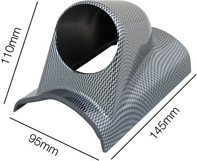 Gauge holders vertical 1 hole carbon look