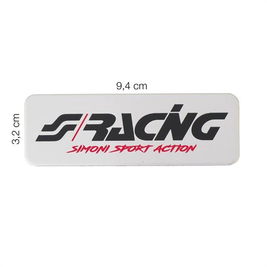 Metal logo Simoni Racing  9,4x3,2