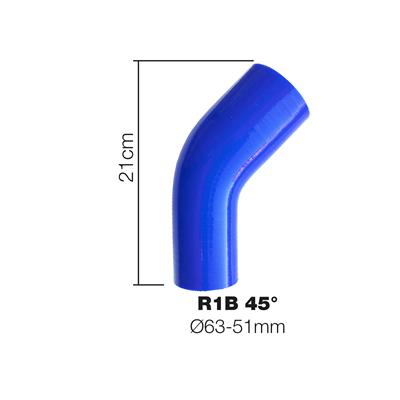 45° Elbow reducer blue Manitor 63/51mm