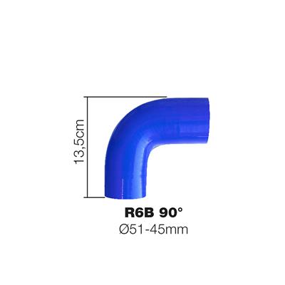Curva ridotta blu 90°Manitor 51/45mm
