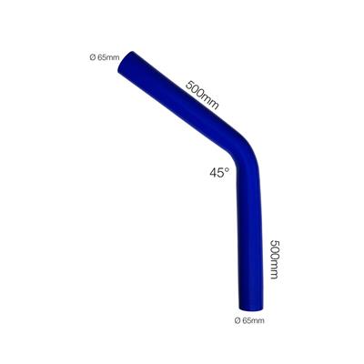 45° Elbow blue coupler Manitor id.65mm l.500mm