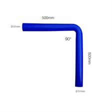 90° blue Elbow coupler Manitor id.51mm l.500mm