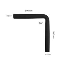90° Elbow coupler Manitor id.51mm l.500mm