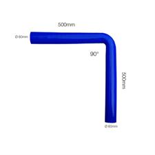 90° blue Elbow coupler Manitor id.60mm l.500mm