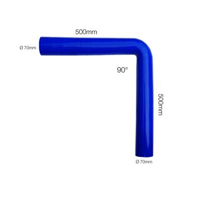 90° blue Elbow coupler Manitor id.70mm l.500mm