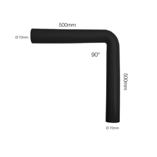 90° Elbow coupler Manitor id.70mm l.500mm
