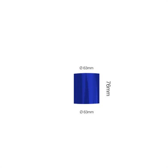 Long blue straight joint sleeve Manitor l.76mm id.63mm
