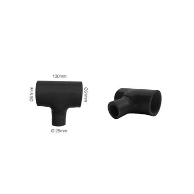 Manicotto a T Manitor l.100/25mm id.51mm