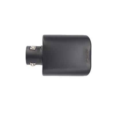 Muffler Tip rectangular id 37-60mm slant black paint