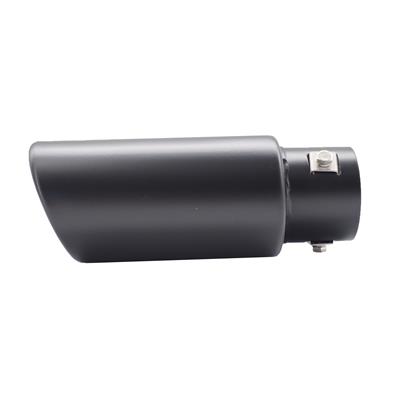 Muffler Tip rectangular id 37-60mm slant black paint