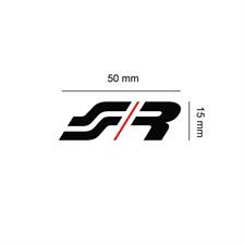 Sticker prespaced logo S/R 50X15 mm