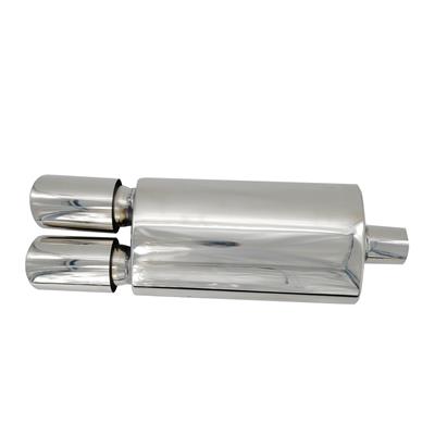 Muffler round double stainless steel