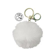 Keychain Fluffy white