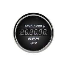 Tachometer digital Chrome rim line 0-9999RPM