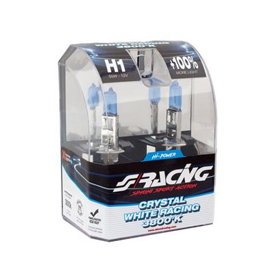 Lampadine alogene H1 Crystal White Racing
