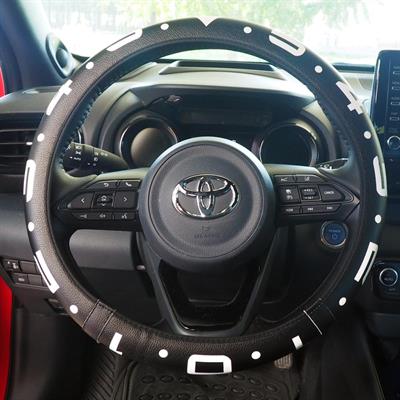 Steering wheel cover Soft Black Clock