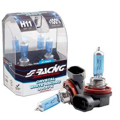 Lampadine alogene H11 Crystal White Racing