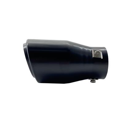 Muffler Tip round id 39-64mm slant black stainless Cayennestyle