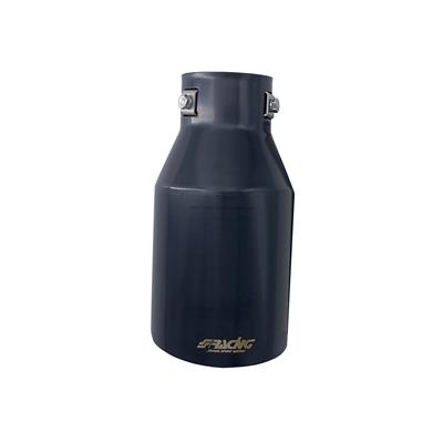 Muffler Tip round id 39-64mm slant black stainless Cayennestyle