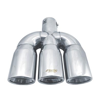 Muffler Tip round 3 tips stainless steel