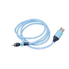 Rotating charger blue led cable 360 degree