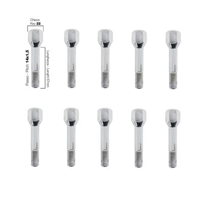 10 bolts key 22 14x1.5 l.67mm