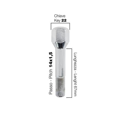 10 bolts key 22 14x1.5 l.67mm