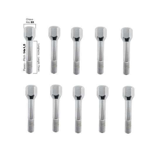 10 bolts key 17 14x1.5 l.50mm