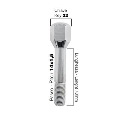 10 bolts key 17 14x1.5 l.50mm