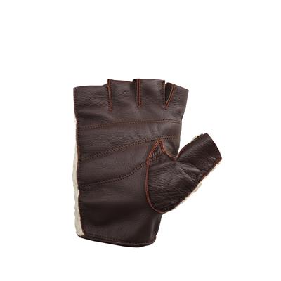 Gloves Vintage brown fingerless with mesh size XL