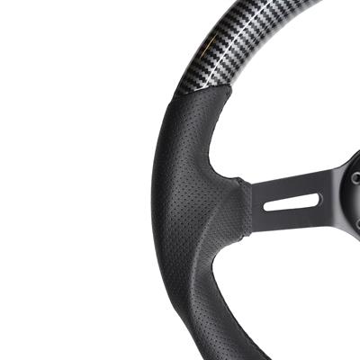 Volante sportivo a calice Giau - in carbon look e pelle