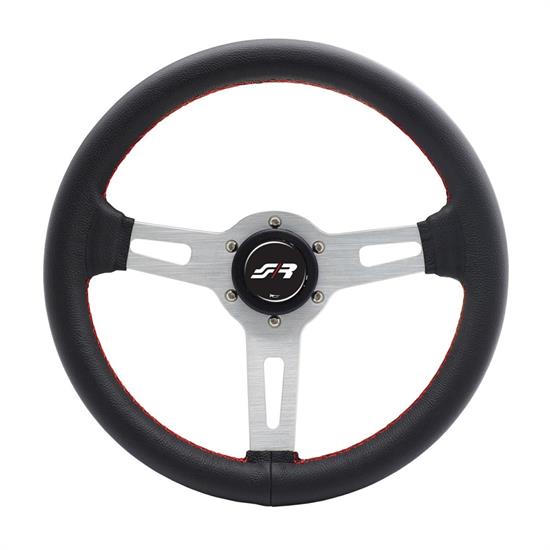 Classic Steering Wheel Epoca - Leather with Red seams