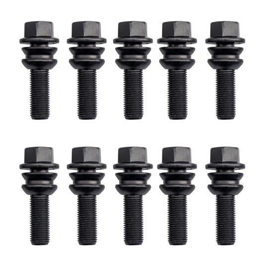 10 black bolts key 19 14x1.5 l.37mm spherical floating ring