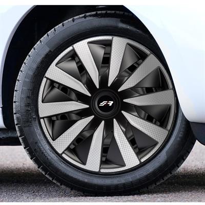 Wheel covers 14 Lazio Carbon Silver Black