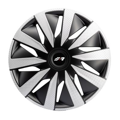 Wheel covers 15 Lazio Carbon Silver Black