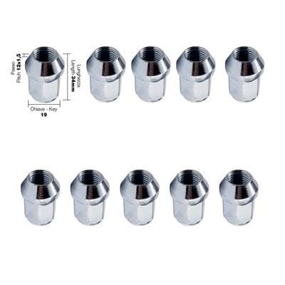 10 dadi chiusi ch.19 12X1.5 l.34mm