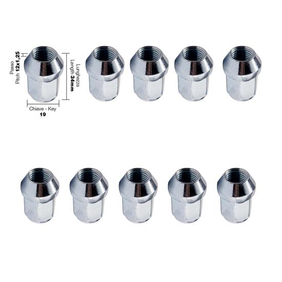 10 dadi chiusi ch.19 12X1.25 l.34mm