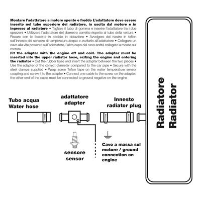 Water temperature sensor fitting diam. 34mm
