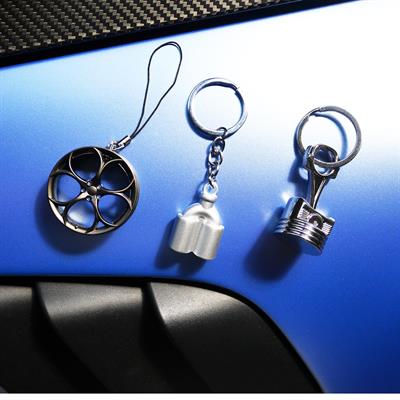 Keychain Piston chromed New