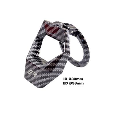 Protective cover starter button Carbon Look