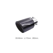Muffler Tip round id 38-64mm slant carbon outlet 89mm