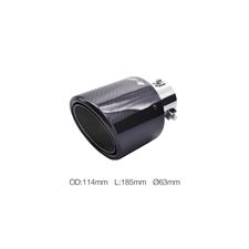 Muffler Tips round id 38-64mm slant carbon outlet 114mm
