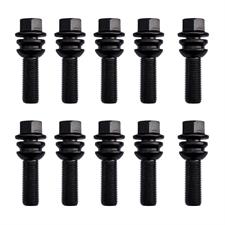 10 black bolts key 19 14x1.5 l.42mm spherical floating ring