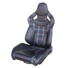 Seat Jackie Blue with adjustment lever on the leftt side
