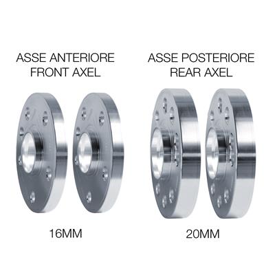 Kit wheel spacers 2x16mm + 2x20mm with bolts