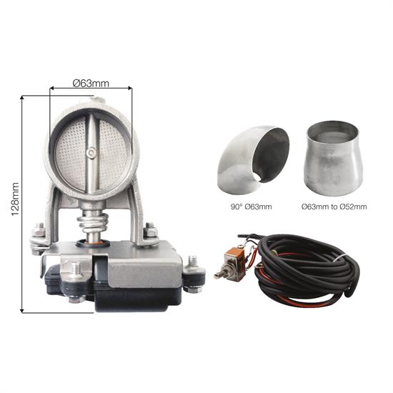 Exhaust valve with switch diam.63mm