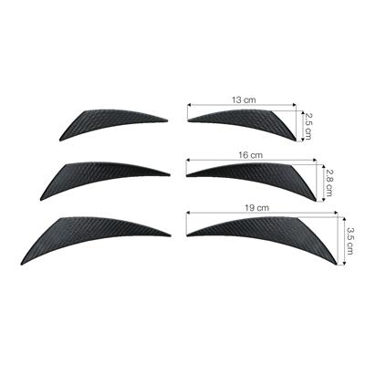 Front bumper canards carbon look