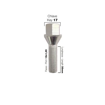 10 bolts key 17 12x1.25 l.35mm