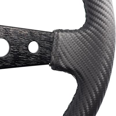 Volante sportivo Stage - in pelle effetto carbonio